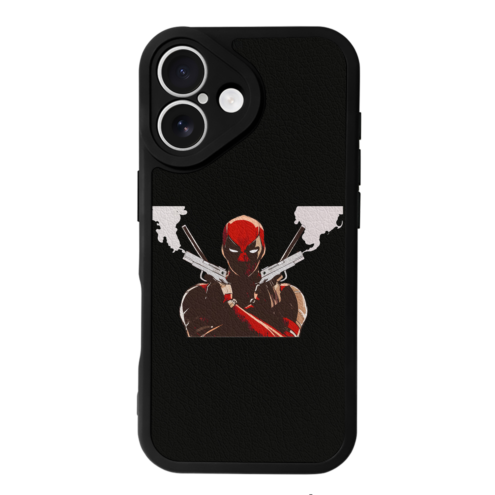 （画像用） Deadpool デッドプール 【iPhone 16シリーズ対応】シリコンスマホケース（レザー調） 材質：シリコン